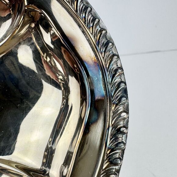 Poole Georgian Silverplate Divided Relish Dish Serving Tray Bowl EPNS Vintage - Picture 3 of 6